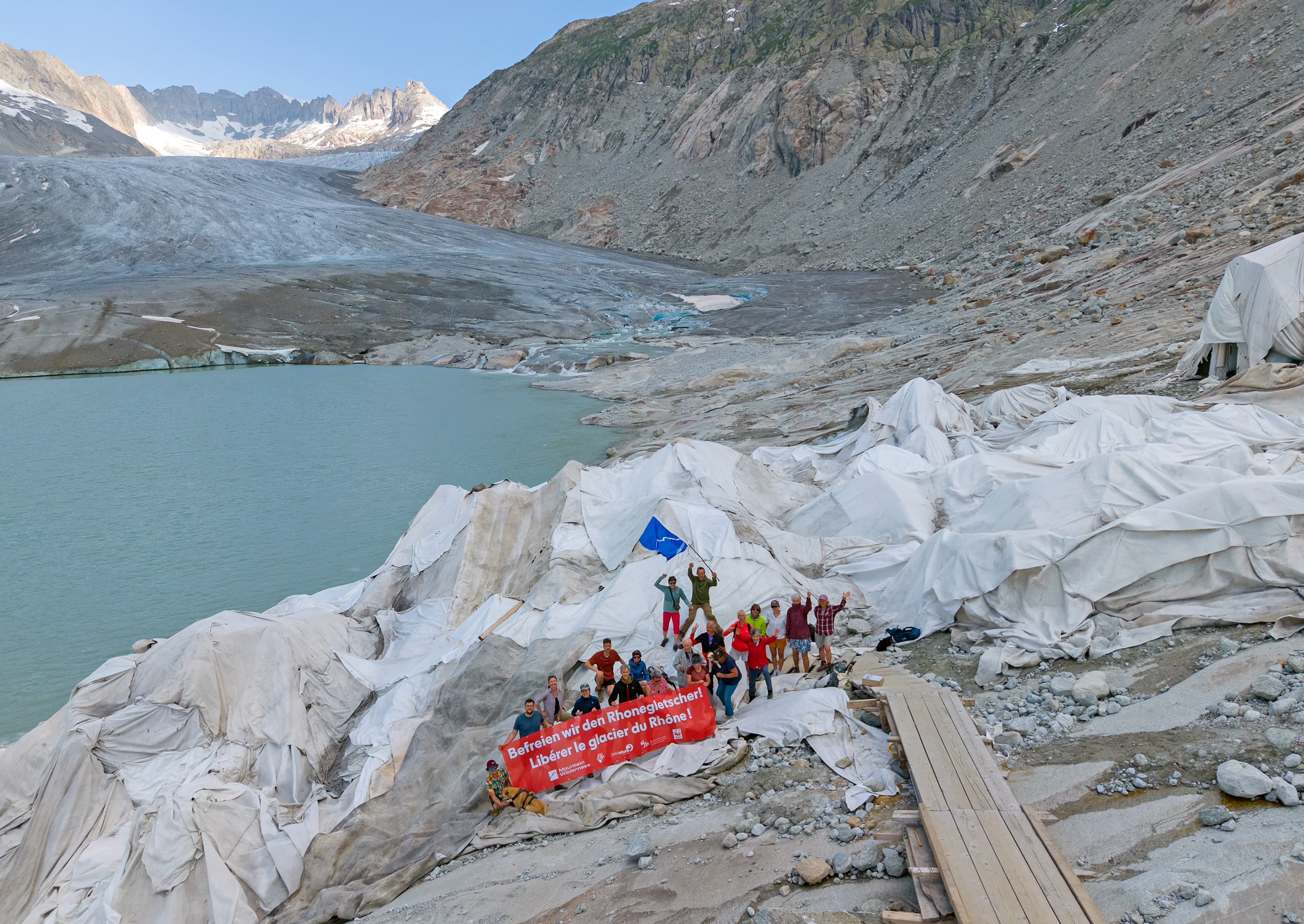 Participantes et participants à l’action du 27 juin 2026 au glacier du Rhône